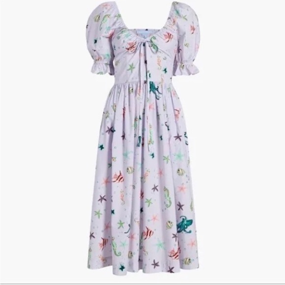 Hill House Ophelia Dress in Sea Creatures Sz S - Picture 3 of 6